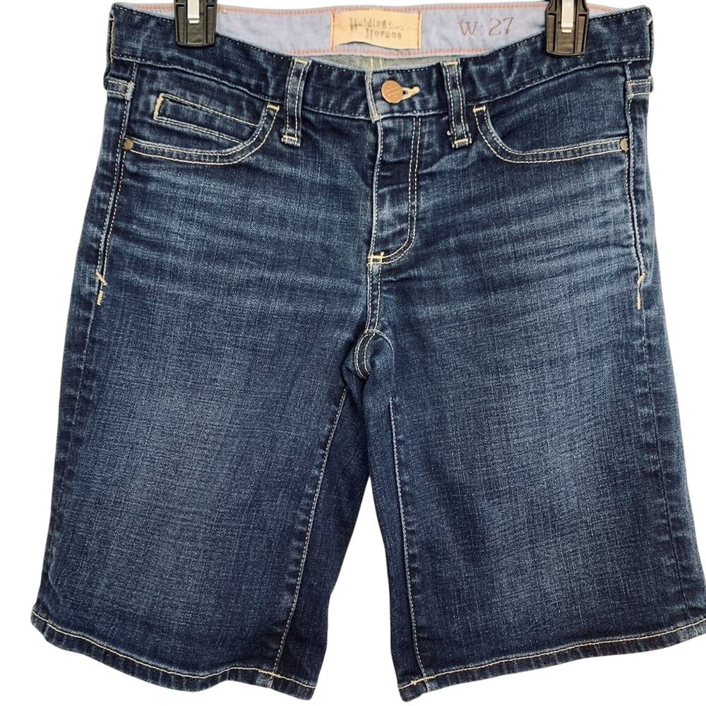 Holding Horses Anthropologie Jean Womens Boy Shorts 11" Inseam Denim sz 27